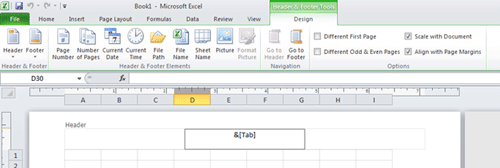 Micro Center How To Insert The Sheet Name In An Excel 10 Header Or Footer