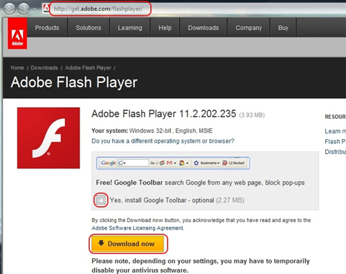 Flash Player for Web