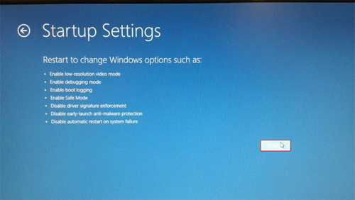 Windows 8 Troubleshooting Advanced Options Startup Settings