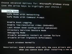 Windows Boot Screen Advanced Options
