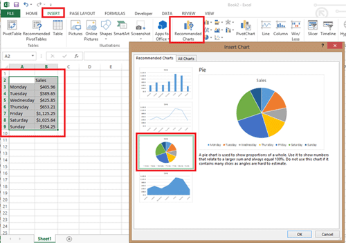 2d Pie Chart Excel