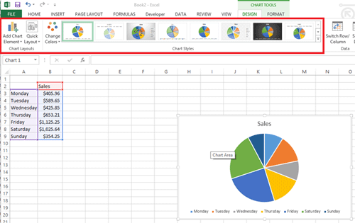 Excel 2013 Pie Chart