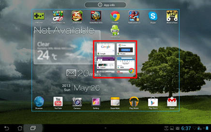 Android Bookmarks Tap Hold Drop on Home Screen