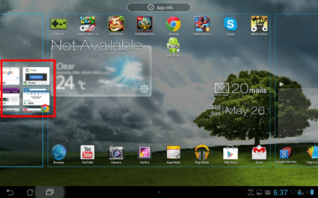 Android Bookmarks Position on Home Screen