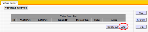 Virtual Server, Add